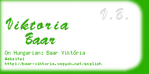 viktoria baar business card