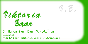 viktoria baar business card